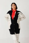 SKFK Benda GOTs Cardigan Damen Strickjacke schwarz weiß