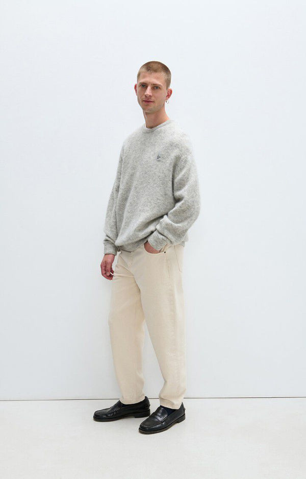 American Vintage Pullover Vito Herren hellgrau meliert