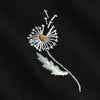 Dedicated Visby Dandelion T-Shirt Damen Bio Baumwolle Shirt schwarz