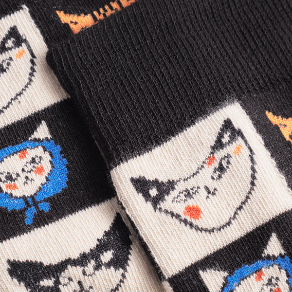 Dedicated Sigtuna Cat Bingo Socks unisex Socken schwarz