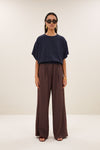 By-Bar Nuki Slub Top Midnight Damen Shirt Bio-Baumwolle dunkelblau
