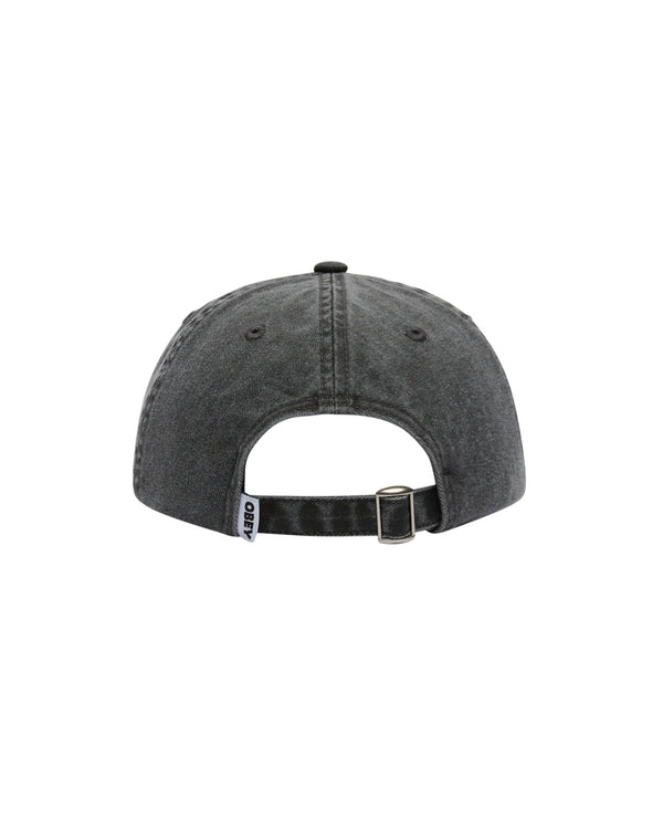 Obey Pigment Black Bold 6 Panel Strapback Cap Unisex schwarz
