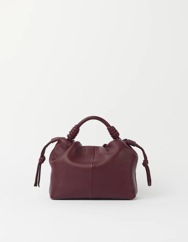 O MY BAG Kiki Mini Dark Cherry Soft Grain Ledertasche rot braun