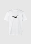 Cleptomanicx White/Black Basic Möwe T-Shirt Herren weiss