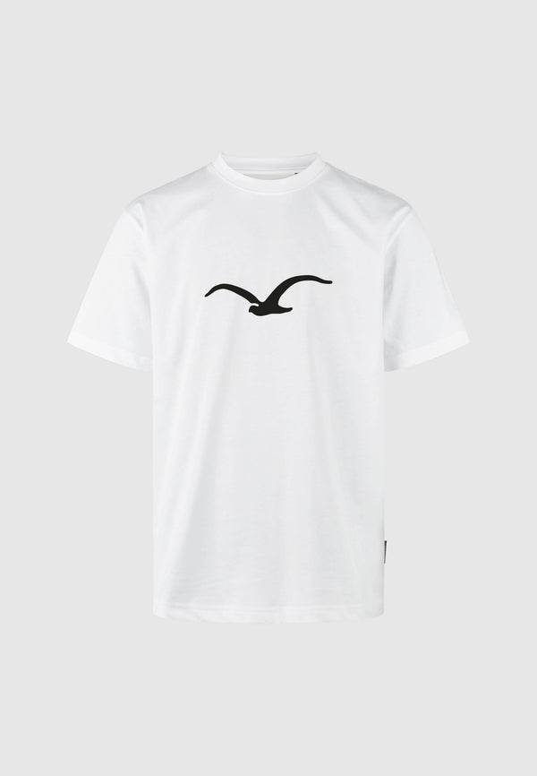 Cleptomanicx White/Black Basic Möwe T-Shirt Herren weiss