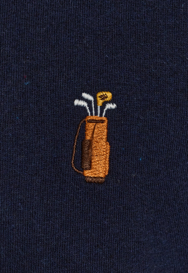 Revolution Golf Navy Melange Application T-Shirt Herren dunkelblau