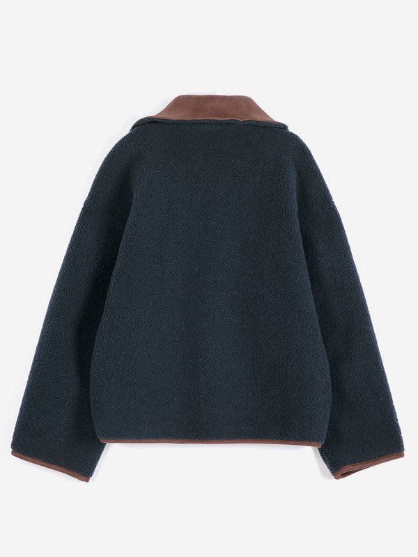 Bobo Choses Soft Reversible Sherpa Jacket Damen Wendejacke braun blau
