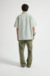 Trendsplant Mechanic Box Seaqual®Yarn Shirt Green Stripes Hemd Herren gestreift