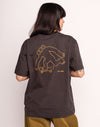 OLOW Cruising T-Shirt in Dunkelgrau – alternative Damen Rückansicht