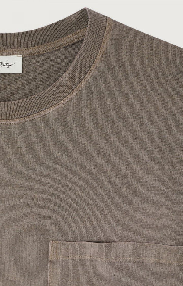 American Vintage Grisou Spray Afoma T-Shirt Herren grau