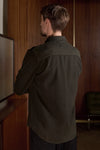 About Companions Simon Black Olive Eco Flannel Shirt Hemd Herren olivgrün