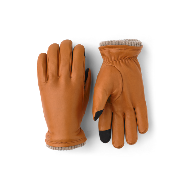 Hestra John Cork Lederhandschuhe Herren hellbraun