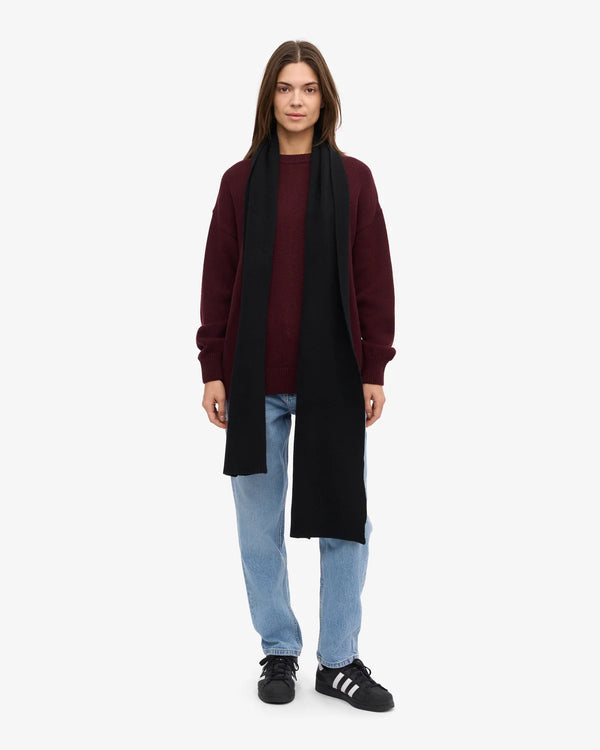 Colorful Standard Merino Wool Schal Deep Black Unisex schwarz