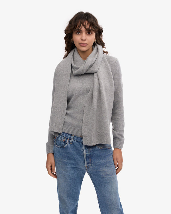 Colorful Standard Merino Wool Schal Heather Grey Unisex hellgrau