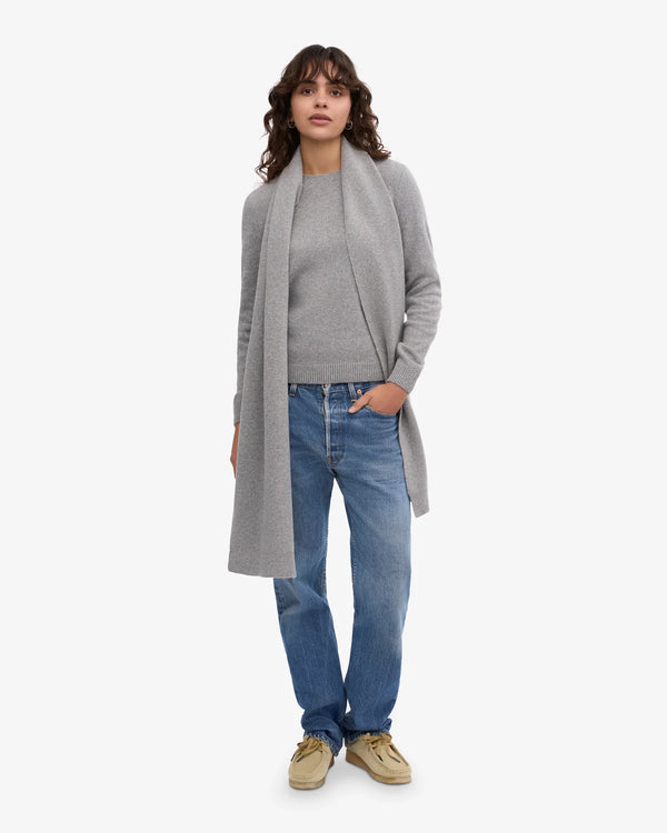 Colorful Standard Merino Wool Schal Heather Grey Unisex hellgrau