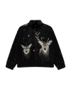 OBEY Deer Sherpa Jacket Black Multi – Vorderansicht