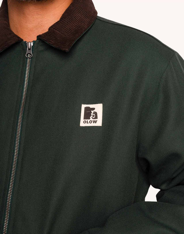 OLOW Yarm Jacke Vert Mélèze – Innentasche und Flanellfutter