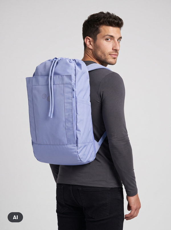 pinqponq Kalm Deep Anthra Rucksack getragen