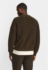 Revolution Strickjacke Herren Army – Rückansicht