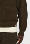 Revolution Strickjacke Herren Army – Detailansicht
