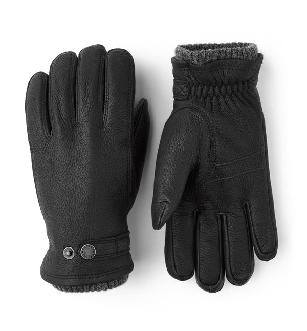 Hestra Utsjö Handschuh Leder Herren schwarz