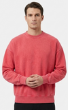 Colorful Standard Faded Red Oversized Crew Sweatshirt Rot