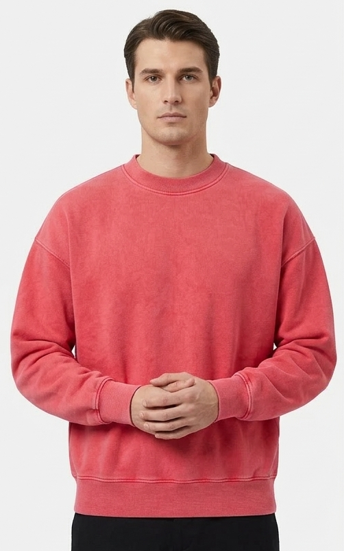 Colorful Standard Faded Red Oversized Crew Sweatshirt Rot