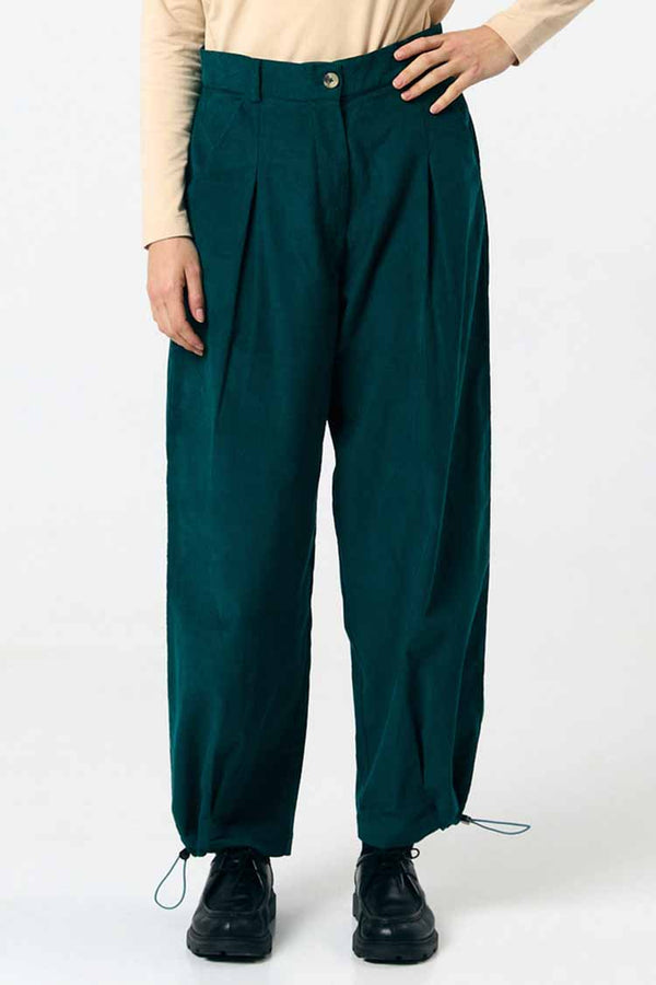 Suite13Lab Nine Pants Deep Green Damen Bundfaltenhose dunkelgrün