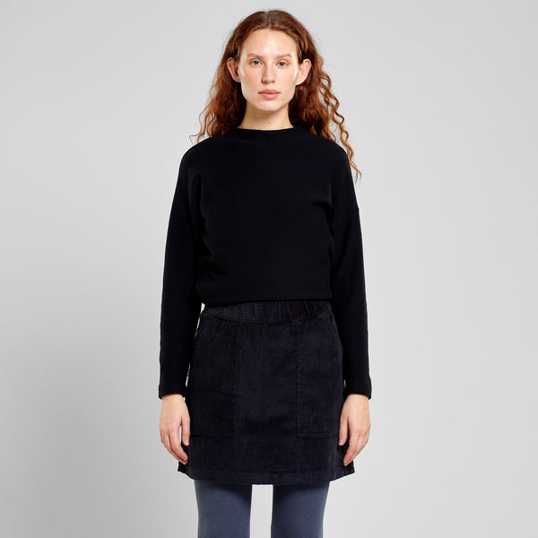 Dedicated Majorna Skirt Damen Cord Rock schwarz