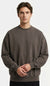 Colorful Standard Faded Mud Oversized Crew Sweatshirt Unisex olivbraun