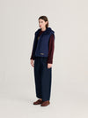 Bobo Choses Reversible Nylon Vest Navy Blue Damen Weste Sherpa blau