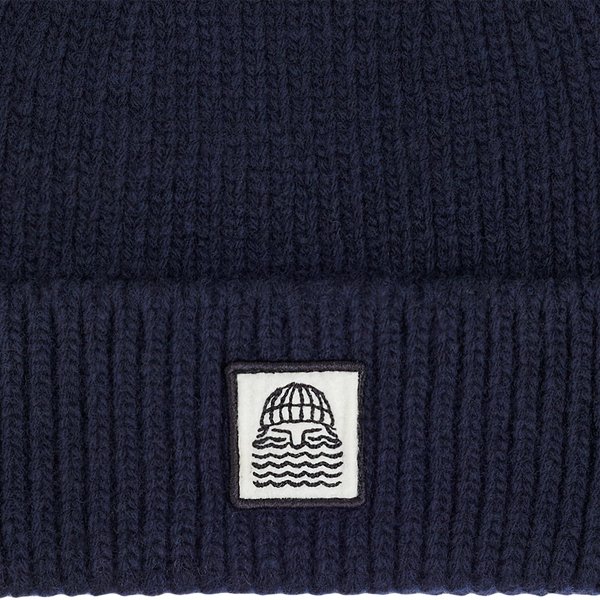 Bask In The Sun To The Sea Beanie Navy Unisex blau