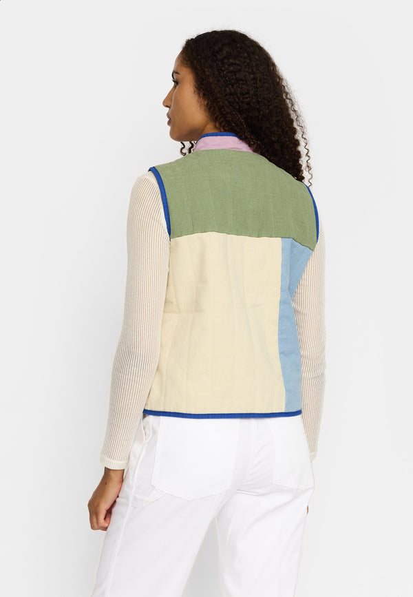 Selfhood Quilted Block Weste Damen helllila