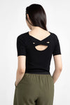 Lovjoi Arnelia T-Shirt Black Viskose Damen schwarz