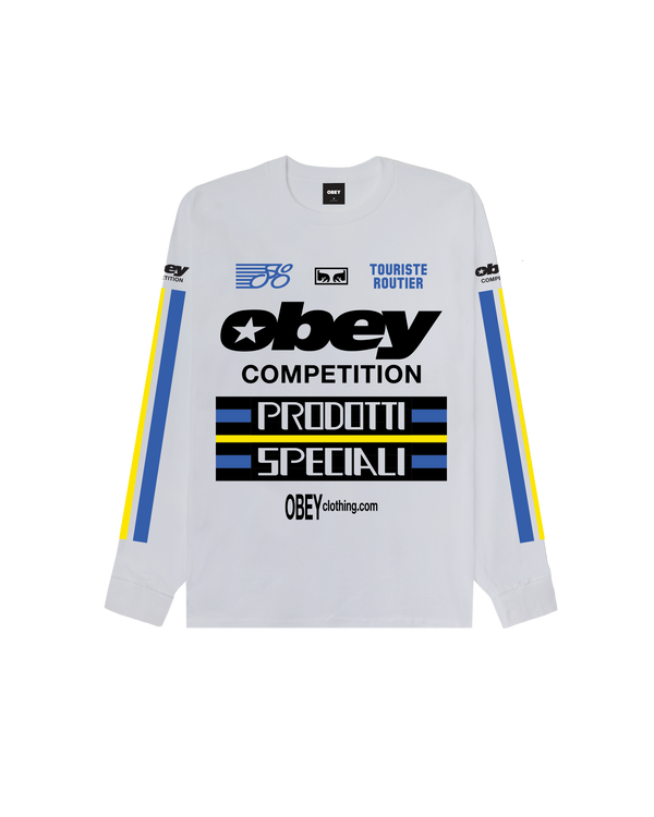 Obey Competition Longsleeve White Herren Langarmshirt weiß