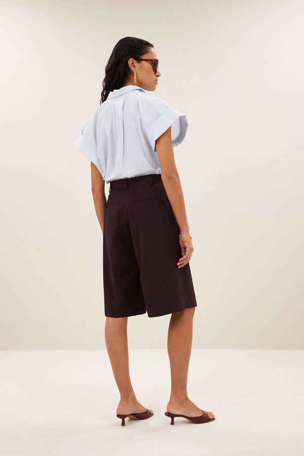 By-Bar Dark Wine Finn Bermuda Shorts Damen dunkelrot