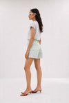 By-Bar June Green Cheetah Shorts Damen Print leo grün
