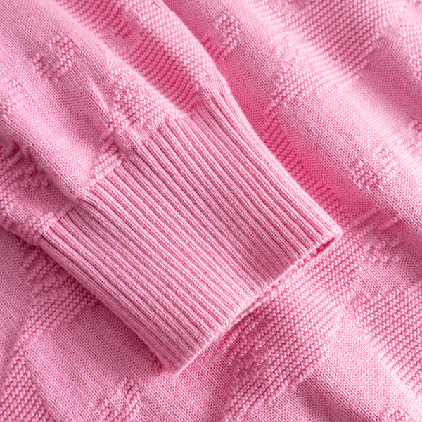 Dedicated Husie Pepita Cats Knit Moonlite Pink Damen Strickpullover pink