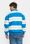 Revolution Loose Polo gestreiftes Sweatshirt Herren blau