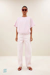 By-Bar Begum Slub Jeans Light Pink Damen Barrel Leg rosa