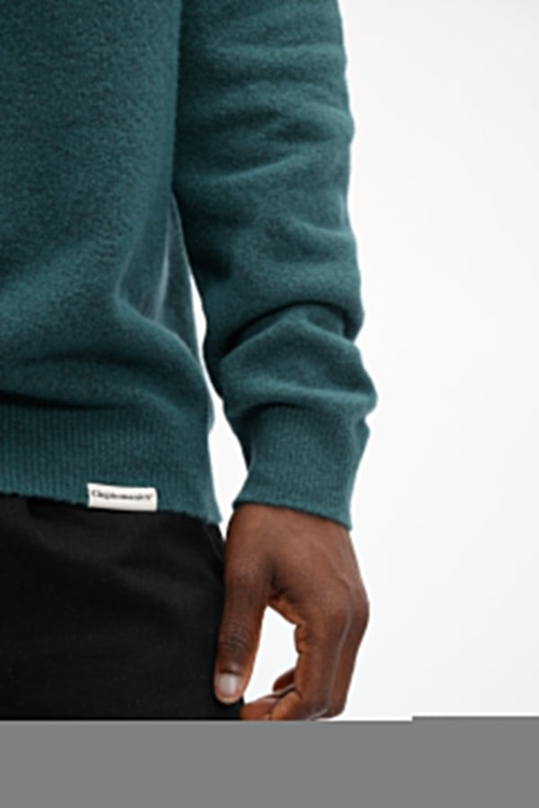 Cleptomanicx Soft Knit Jasper Teal Strickpullover Herren petrol