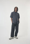 Cleptomanicx Blue Graphite Oversized Easy Shirt Kurzarm Hemd Herren grau