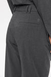 Elvine Dilay Mid Grey Melange Damen Bundfaltenhose Wide Leg grau