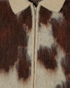OBEY Cow Pattern Zip Sweater Cow Multi Herren Strickjacke creme braun