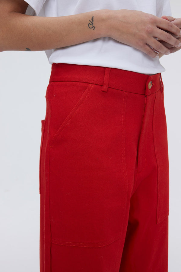 Our Sister Animal P Damen Cargo Hosen rot