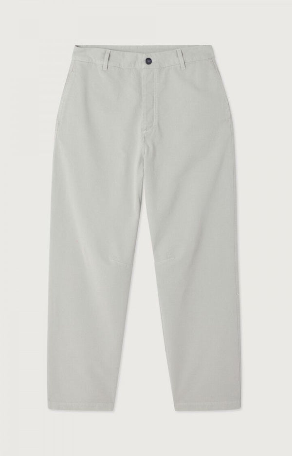 American Vintage Lyvow Hose Soft Cotton Oversized Mirage Herren Hellgrau