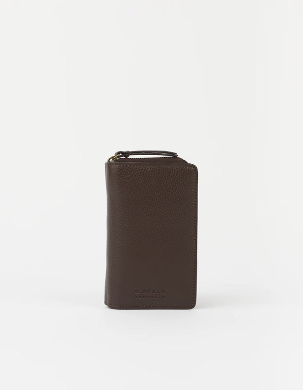 O MY BAG Jett Wallet Chocholate Soft Grain Leather Geldbörse braun