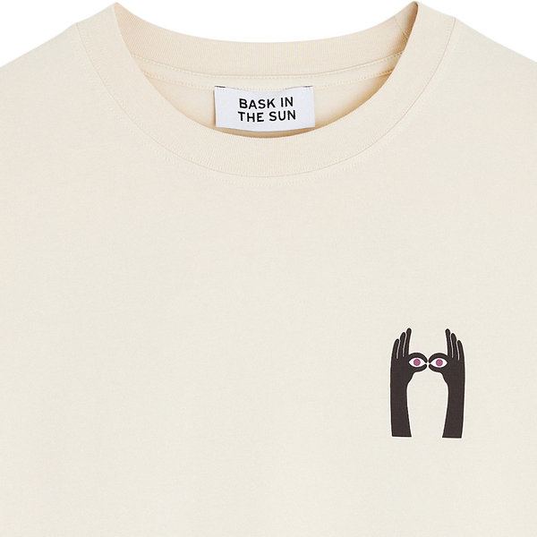 Bask in the Sun Look Tee Ivory Herren T-Shirt Relaxed Fit creme