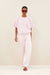 By-Bar Begum Slub Jeans Light Pink Damen Barrel Leg rosa
