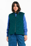 Suite13Lab Meda Vest Deep Green Damen Steppweste Baumwolle grün